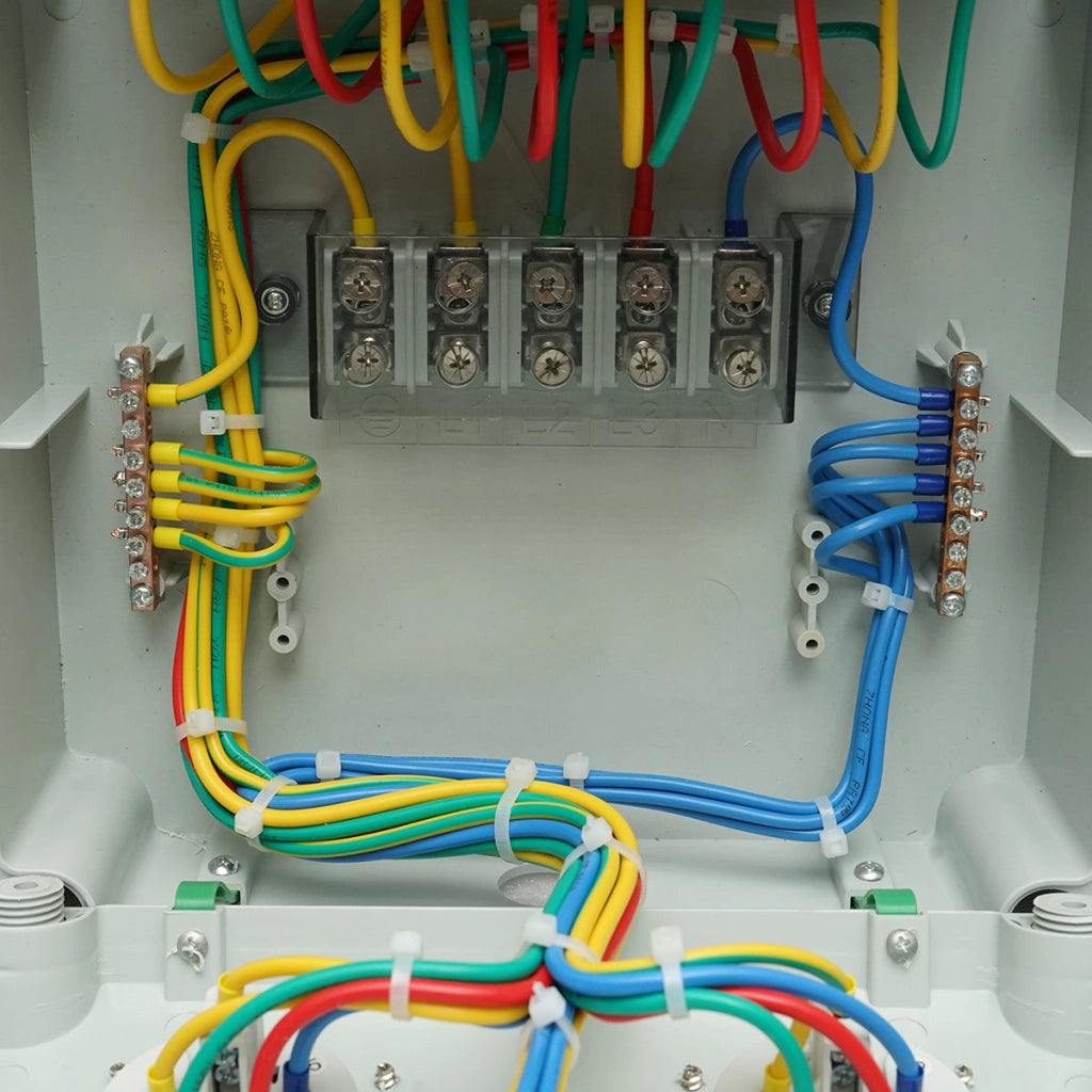 Pannello gruppo prese per organizzazione cantiere 2x250V/16A, 2x415V/32A, 380x280x150mm IP44/IP67 SUNTREE