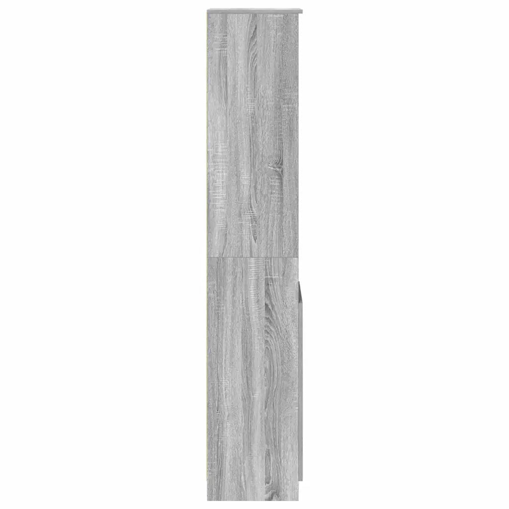 Credenza Grigio Sonoma 37,5x35x180 cm in Legno Multistrato