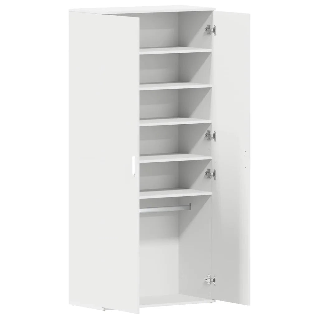 Mobile per scarpe-Scarpiera Bianco 80 x 39 x 178 cm Legno multistrato