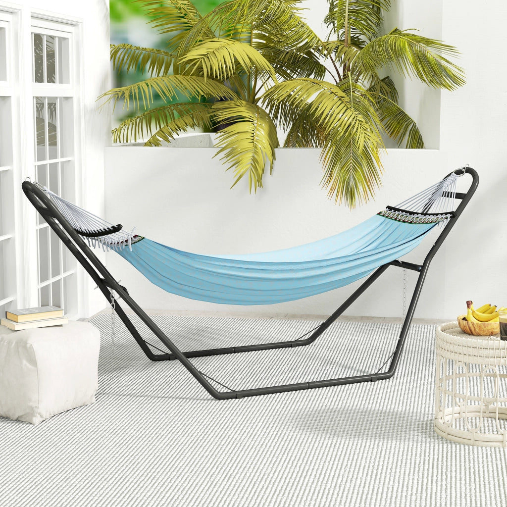 Supporto per Amaca Regolabile ¨C zephmum ¨C Nero Acciaio 278x97x112 cm