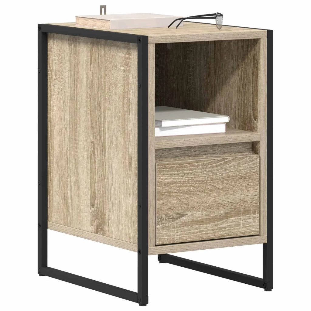 Comodino-Tavolino da notte Sonoma 39,5 x 30 x 50 cm Legno multistrato 621962