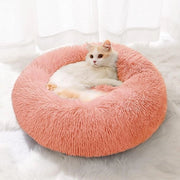 Donut letto caldo per gatti piccoli - Rosso, 40 cm