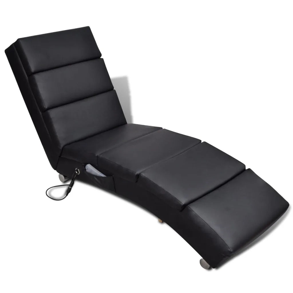 Lettino Massaggiante Nero in Similpelle cod mxl 32170