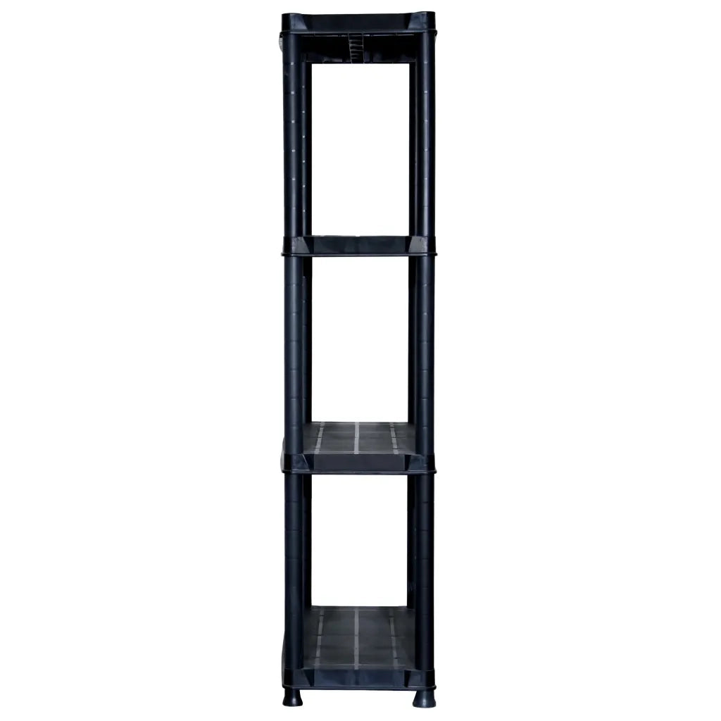 Scaffale a 4 Ripiani Nero 61x30,5x130 cm in Plastica cod mxl 52386