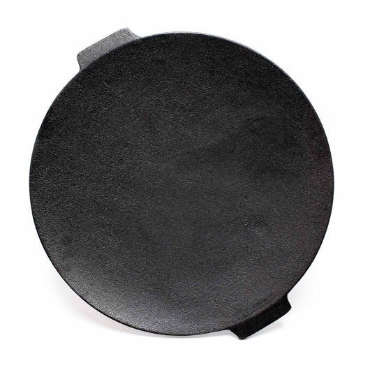 Piastra per barbecue fuoco in ghisa, liscia, rotonda Ø44cm altezza 44 cm con 3 piedi