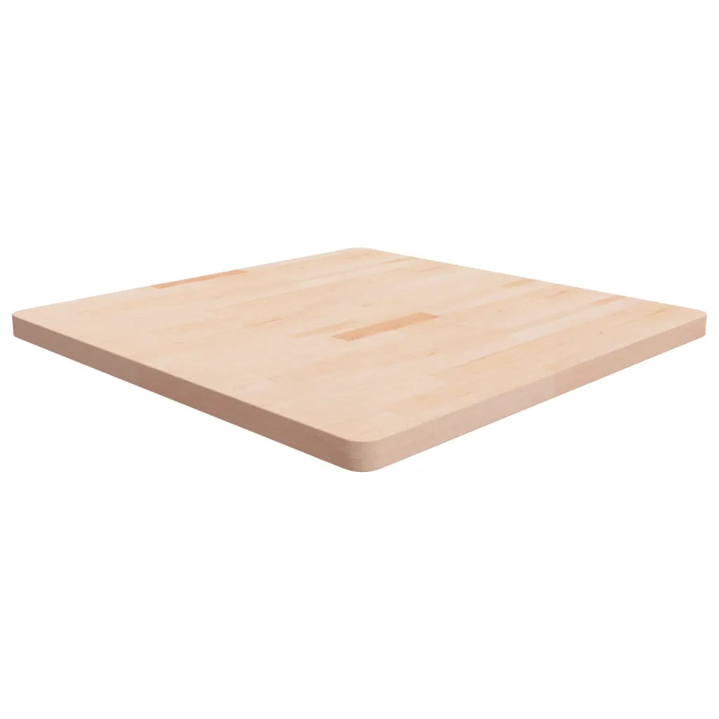 Piano Tavolo Quadrato 90x90x4 cm Massello Rovere Non Trattato cod mxl 59005