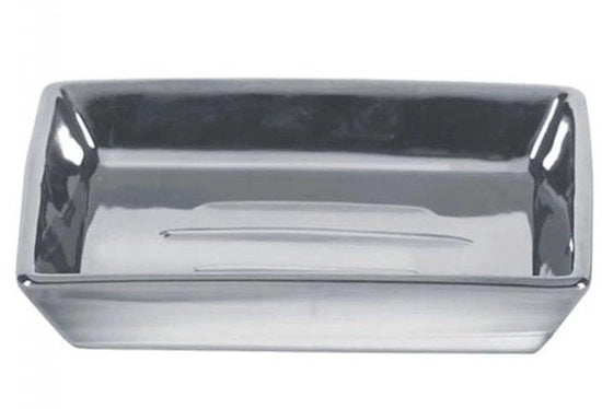 Dispensatore di sapone in porcellana argentata per accessori da bagno