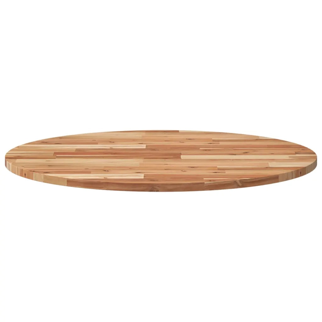 Piano Tavolo Rotondo Ã˜80x2 cm in Legno Massello di Acacia