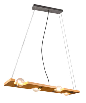 Lampada a Sospensione da Interno Attacco E27 in Legno naturale Naturale