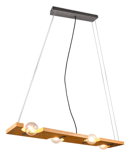 Lampada a Sospensione da Interno Attacco E27 in Legno naturale Naturale