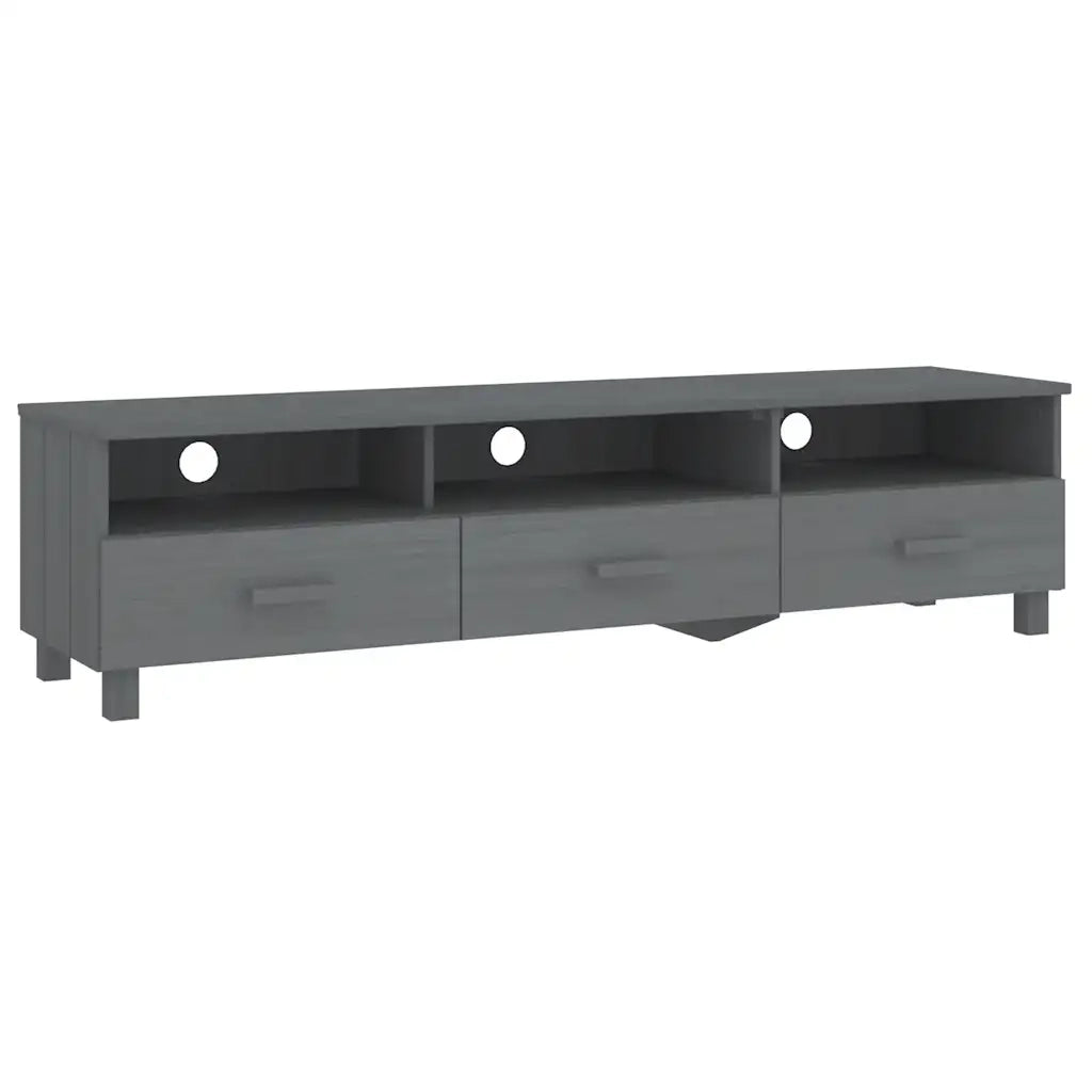 Mobile TV | Armadietto TV | Mobile Porta TV HAMAR Grigio Scuro 158x40x40 cm in Legno di Pino