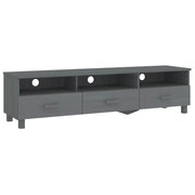 Mobile TV | Armadietto TV | Mobile Porta TV HAMAR Grigio Scuro 158x40x40 cm in Legno di Pino