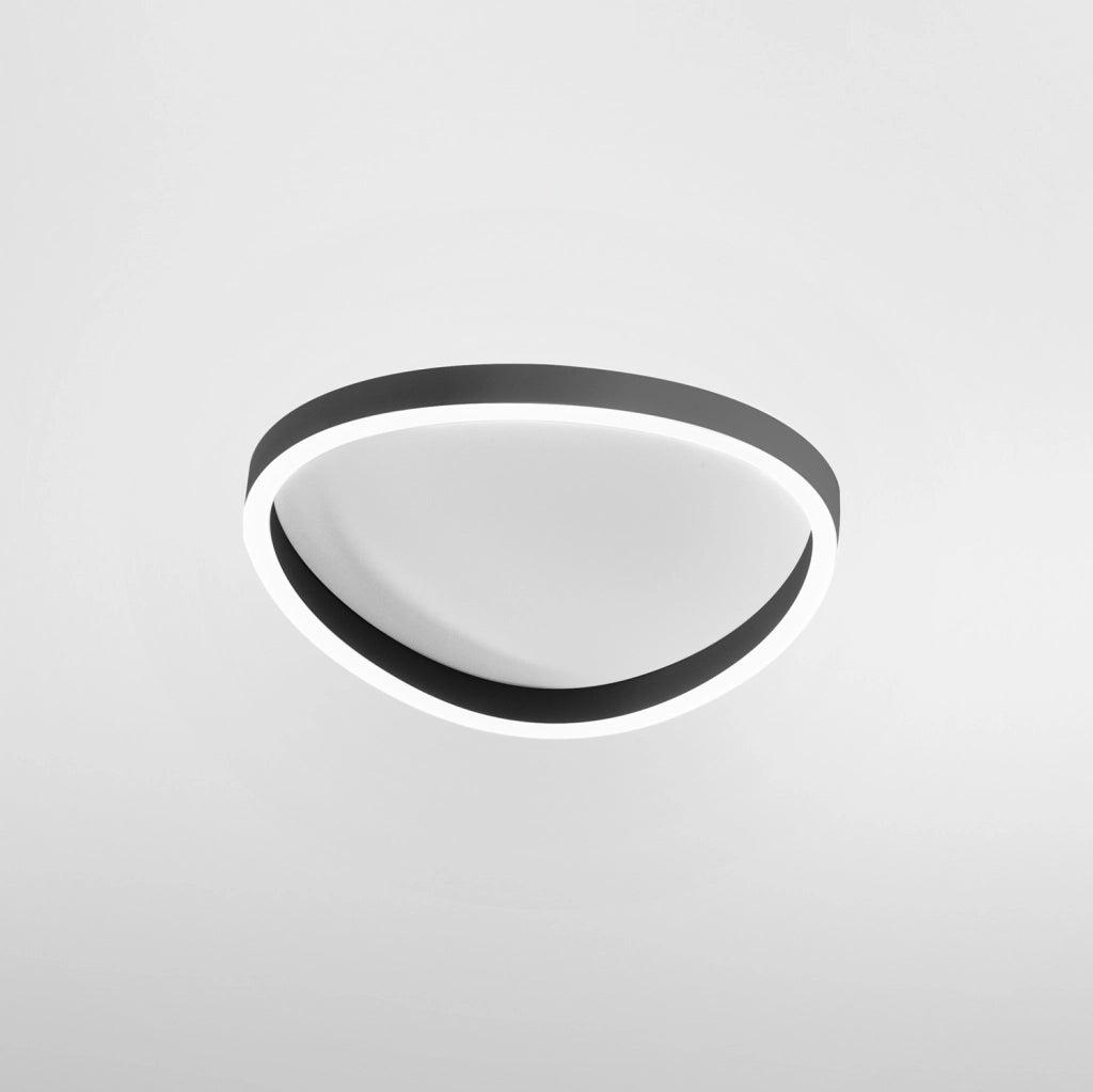 Ecaris P/P Lampada a soffitto 38W+8W LED 2200-2300lm CCT 3000K/4000K Dimmerabile in Alluminio Nero Satinato - Gealuce