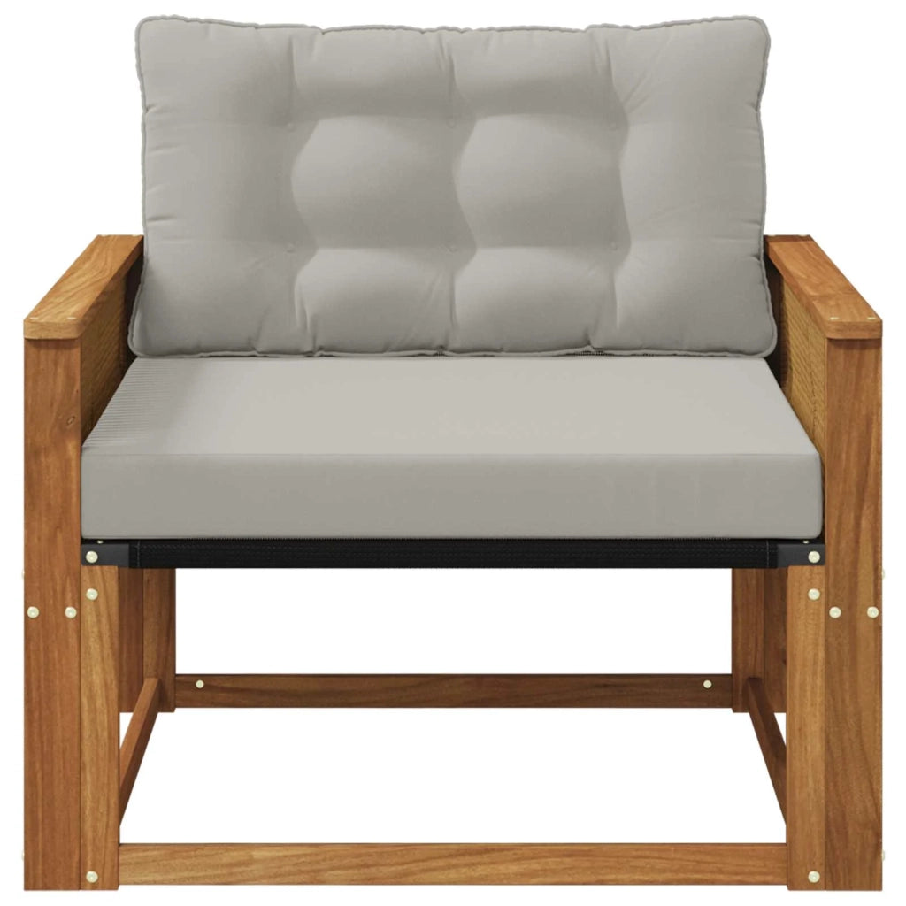 Set di divani da esterno-Sofa da giardino Legno di Acacia Massello e Textilene 467379