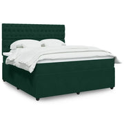 Giroletto a Molle con Materasso Verde Scuro 180x200 cm Velluto 3292415