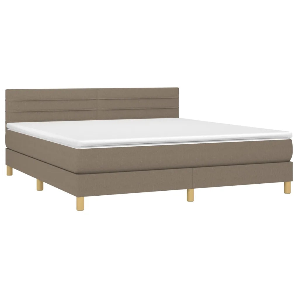 Giroletto a Molle con Materasso Tortora 160x200 cm in Tessuto 3140709