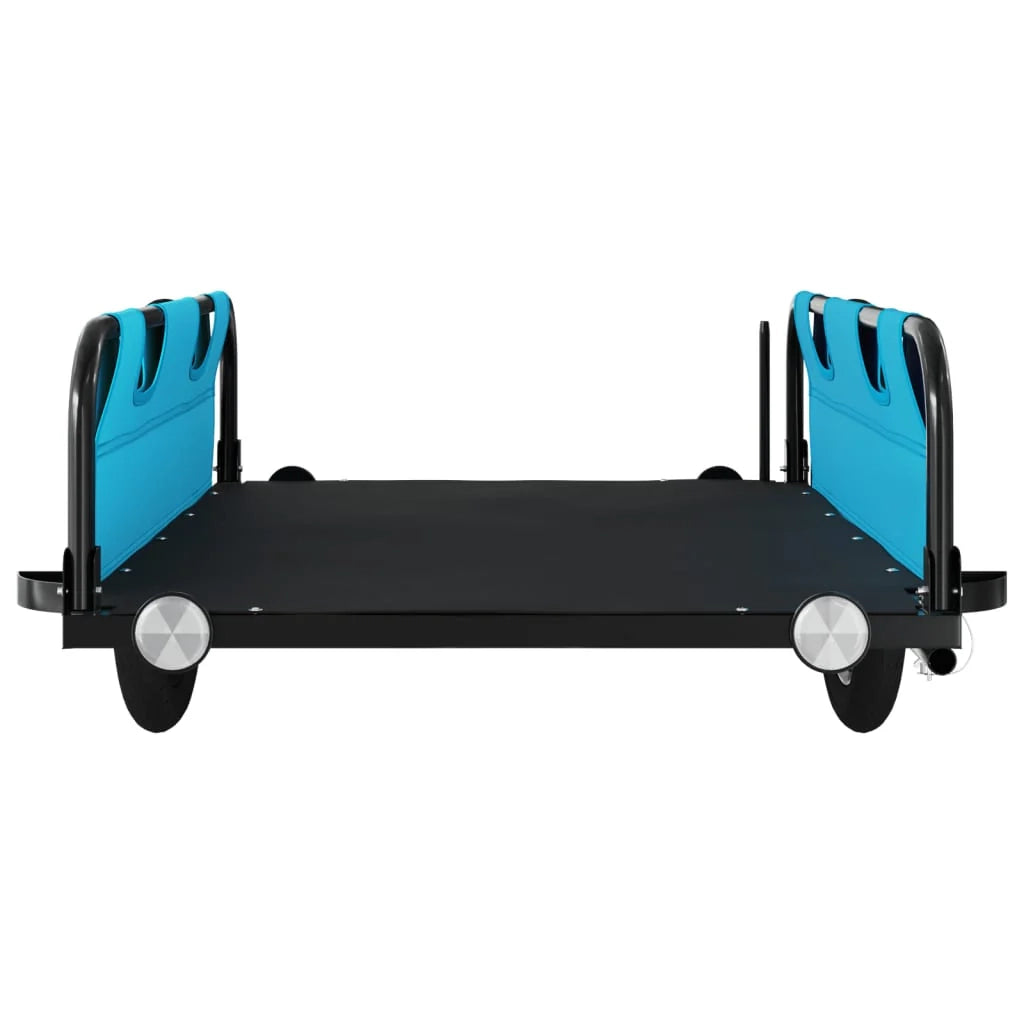 Rimorchio per trasporto biciclette tessuto Oxford ferro blu 02_0044394