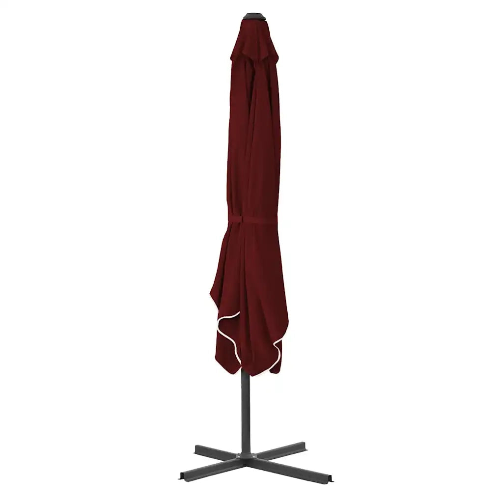 Ombrellone con Palo in Acciaio Rosso Bordò 250x250x230 cm 312514