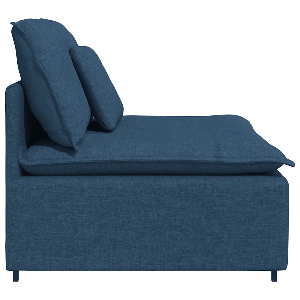 Modulo Centrale Divano Modulare con Cuscini Blu 100 cm 4104424