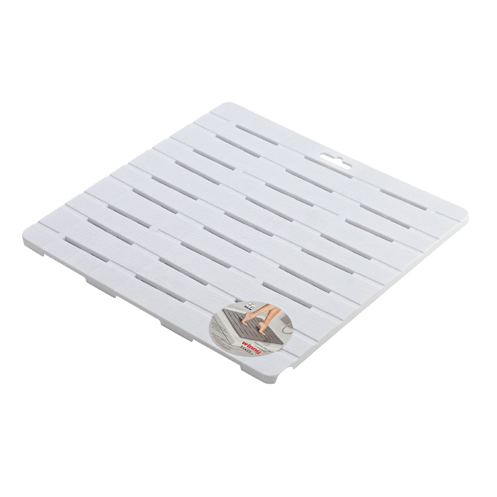 Pedana doccia rigida antiscivolo quadrata 55x55cm winny bianco