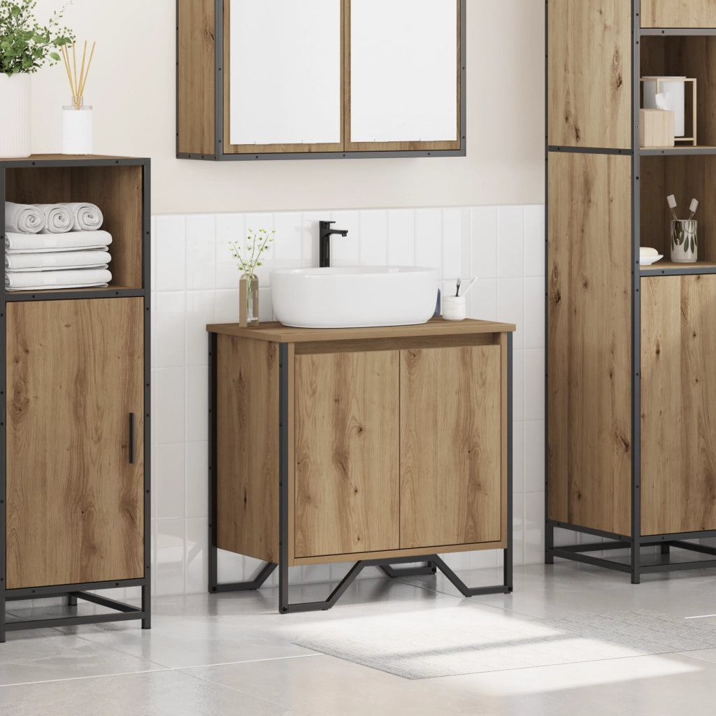 Mobile da bagno Rovere Artisan 60x35x50 cm Legno ingegnerizzato