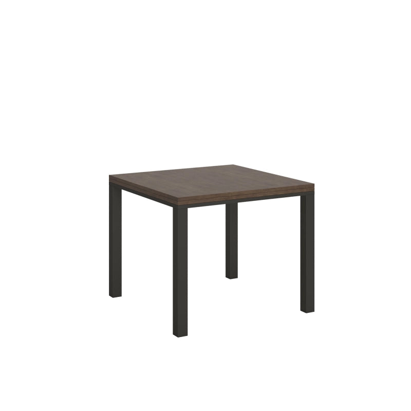 Tavolo apribile 90x90/180 cm Everyday Libra telaio Antracite - Noce