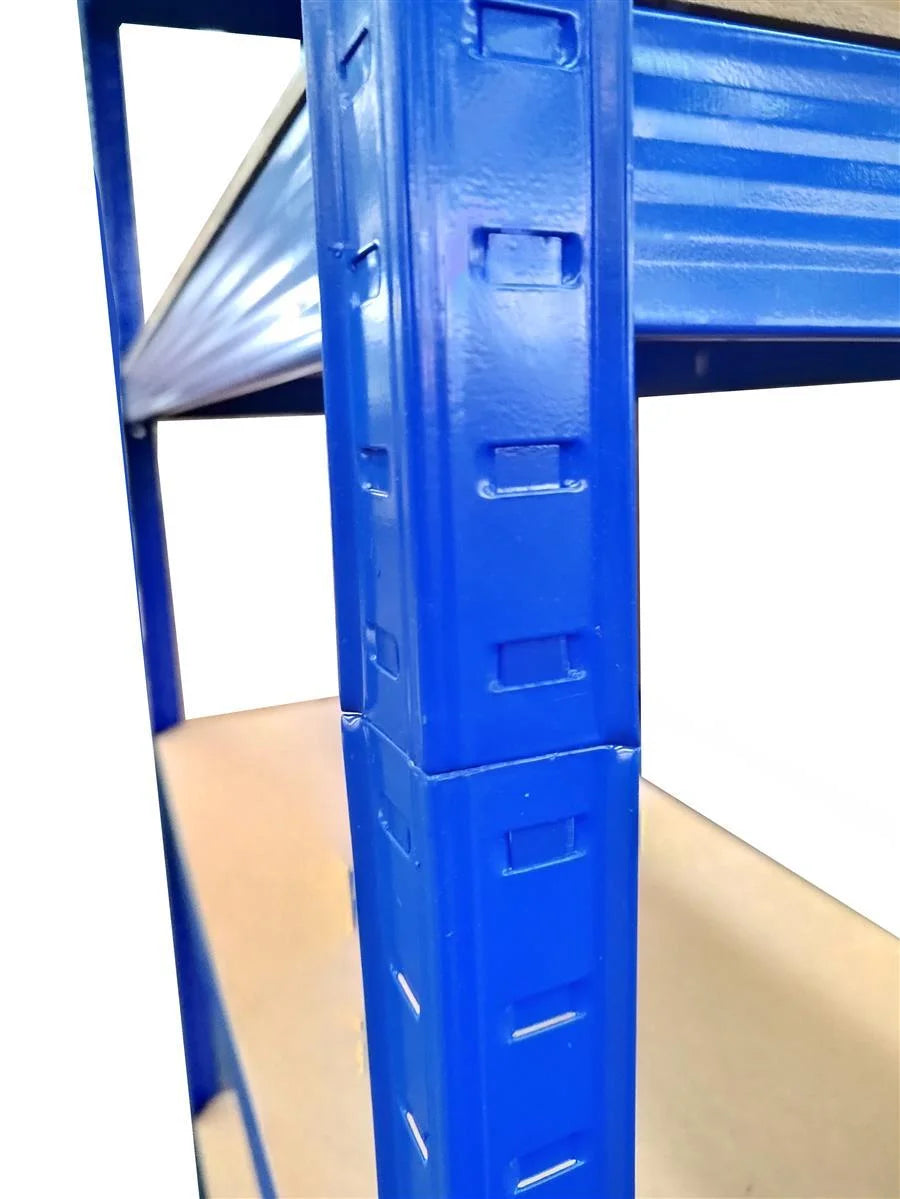 SET 2x ripiani resistenti, 90 x 40 x 180 cm, verniciati blu