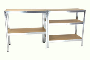 Set di 2 ripiani resistenti 90 x 40 x 180 cm, base in MDF