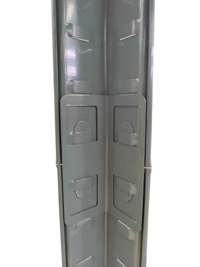 SET 2x ripiani resistenti 80 x 40 x 160 cm, verniciati grigio