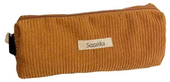 Etui schiacciante per oggetti vari, utilizzabile come borsa per giocattoli, borsa per trucchi, borsa per denaro, borsa per chiavi (in curcuma)