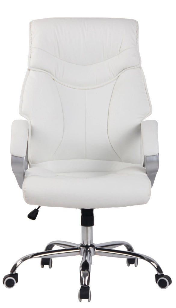 Poltrona da ufficio Torro in similpelle bianco