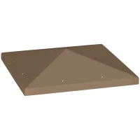 Copertura per Gazebo da Giardino 3x3 m in Tessuto Oxford 600D con Fori di Drenaggio, Marrone