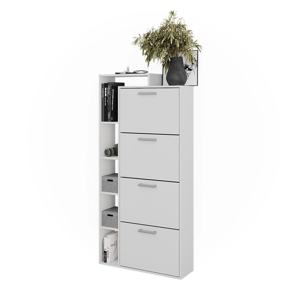 Vicco Scarpiera da ingresso Bianco 80 x 166.1 cm con 4 scomparti