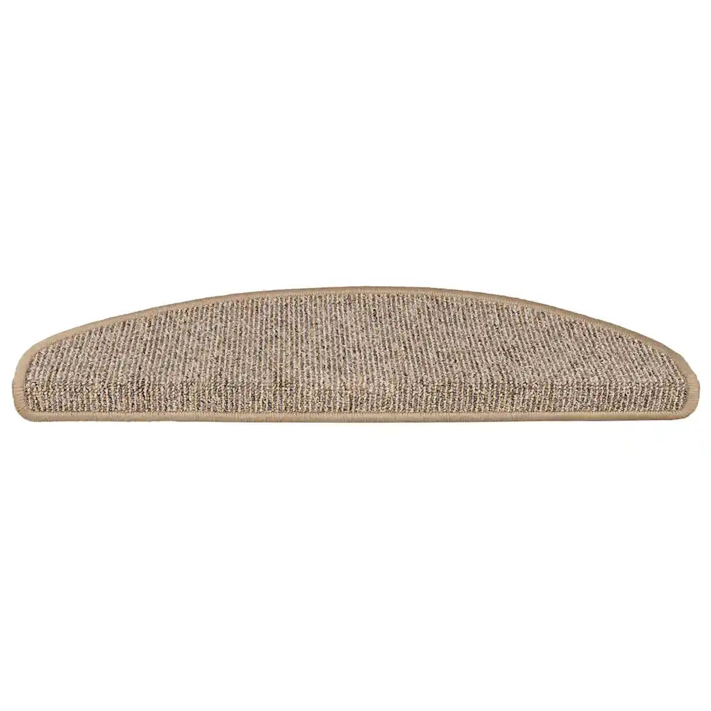 Tappetini per scale 15 pz 65x21x4 cm Marrone Semicircolari Grandi 149855
