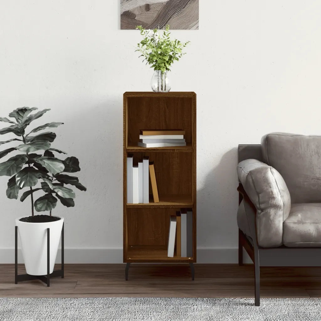 Credenza | Madia | Buffet da pranzo | Armadio da pranzo Rovere Marrone 34,5x32,5x90 cm in Legno Multistrato