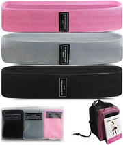 Set di Resistenze per Allenamento di 3 pezzi - Resistenze in Tessuto per Fitness e Yoga - Ideali per Cosce e Fianchi - 37 cm x 83 cm