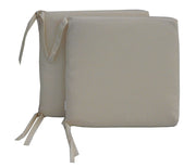 Set 2 Cuscini per Sedia da Giardino 45x45x5 cm in Dralon Allegro Ecru