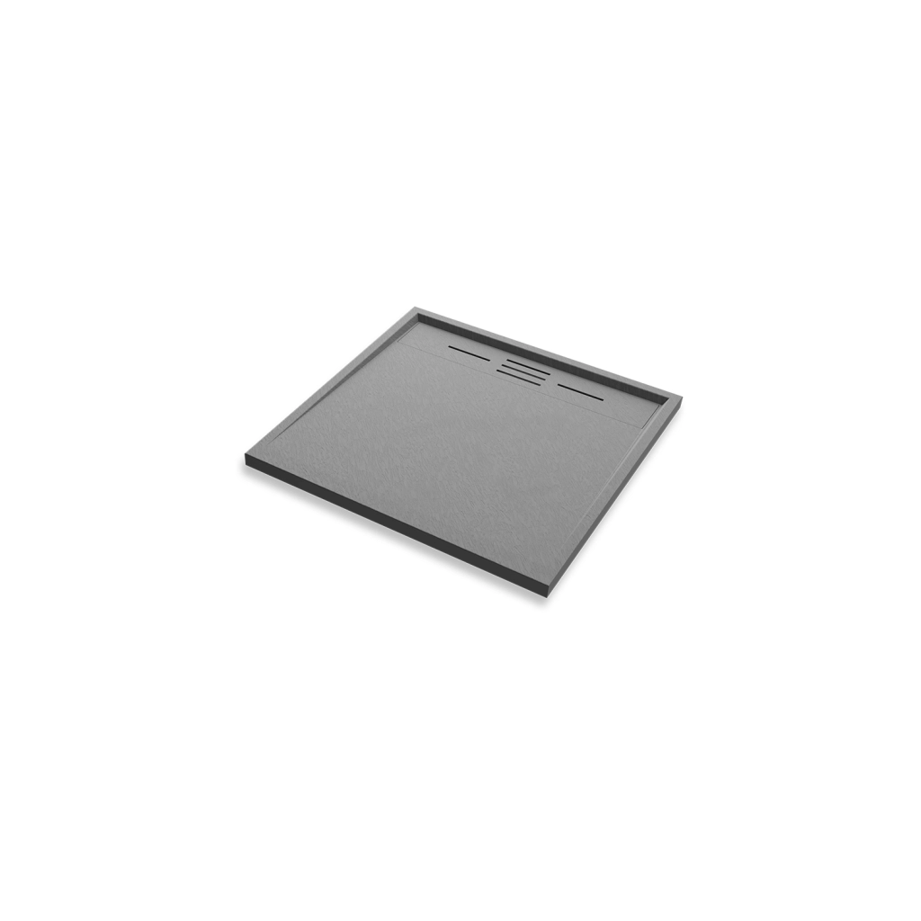 Piatto doccia 80x80 effetto pietra colore grigio | Spanios