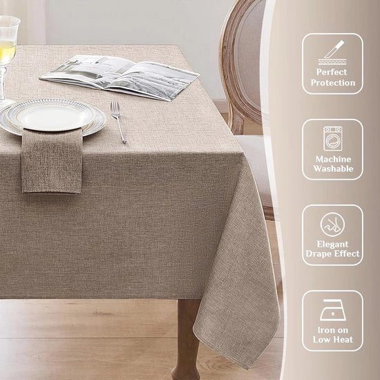 Tavolo impermeabile 160 cm - Tavolo coperto con tessuto inimitabile impermeabile per ogni occasione
