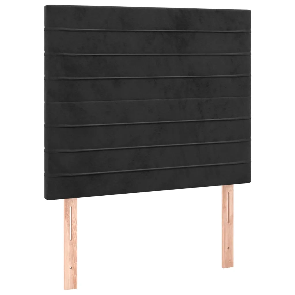 Giroletto senza Materasso-Struttura Letto Nero 100x200 cm in Velluto 931060