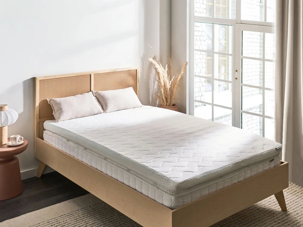Coprimaterasso Topper in schiuma di gel bianco 120 x 200 cm comfort morbidezza
