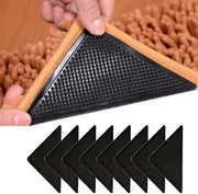 Tappeto di protezione antiscivolo per pavimenti in legno duro, supporto antiscivolo per tappeti, mattonelle, anti-curva, lavabile, tappeto di protezione riciclabile per pavimenti in laminato, legno, 8 pezzi