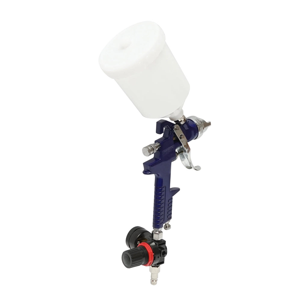 Set di pistola a spruzzo per verniciatura da 600 ml con regolatore di pressione dell'aria, ugello HVLP da 1,4/1,7 mm, pressione massima 3,1 bar.