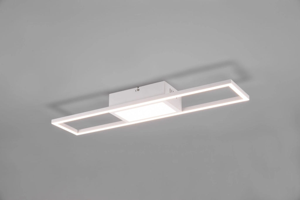 RIGIDO PLAFONIERA LED 22W 2800lm, 2700 - 6000K  RETTANGOLARE BIANCA CON TELECOMANDO MULTIFUNZIONE L. 60CM DIMMERABILE
