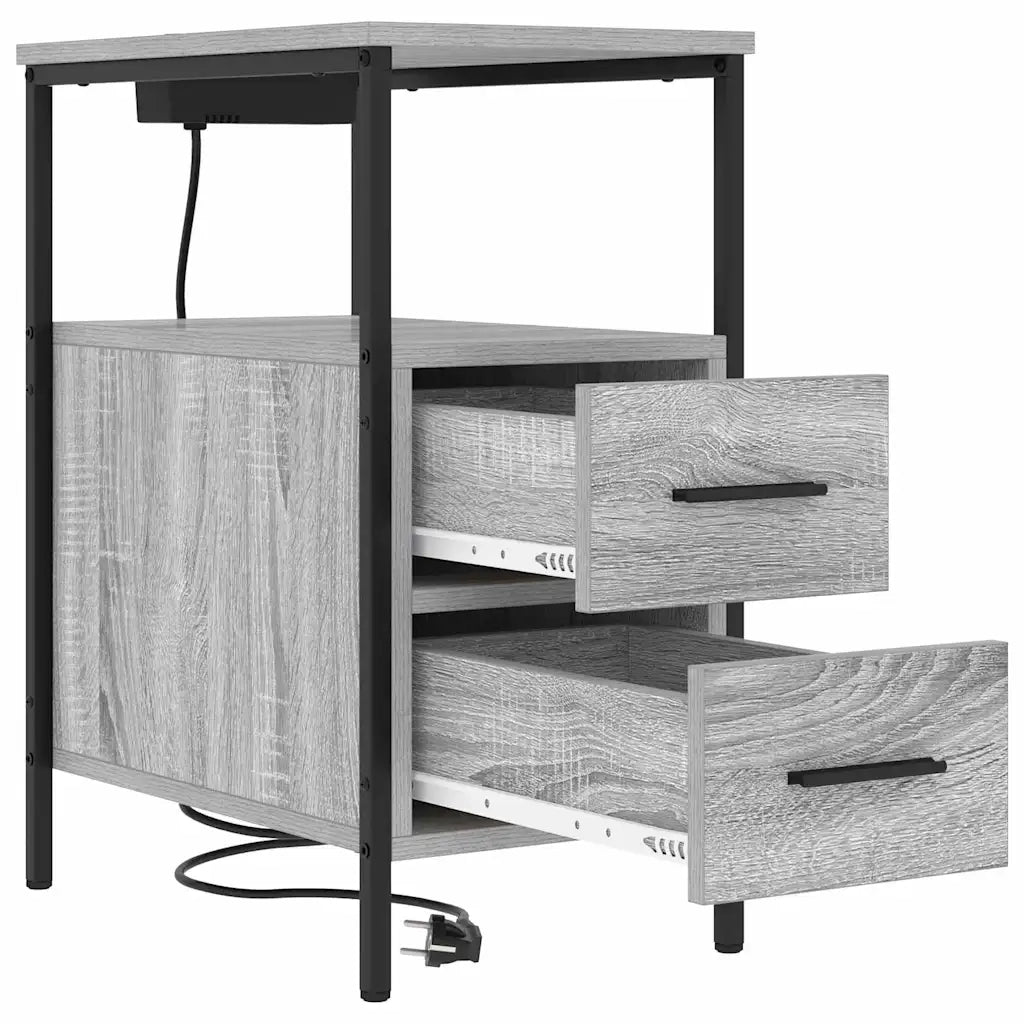 Armadio da Notte 2 pcs Grigio Sonoma 30 x 48 x 61 cm 859417