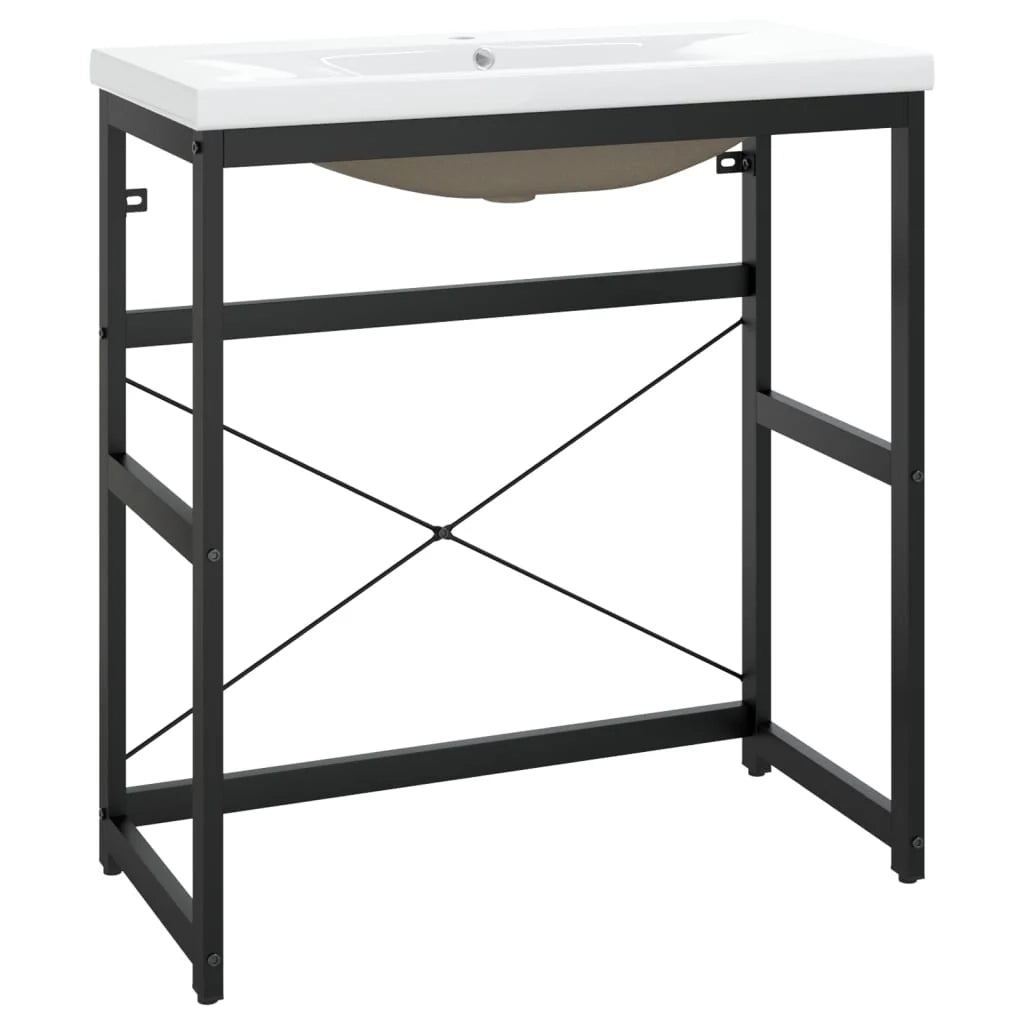 Telaio per lavabo da incasso 79 x 38 x 83 cm ferro nero 02_0006777