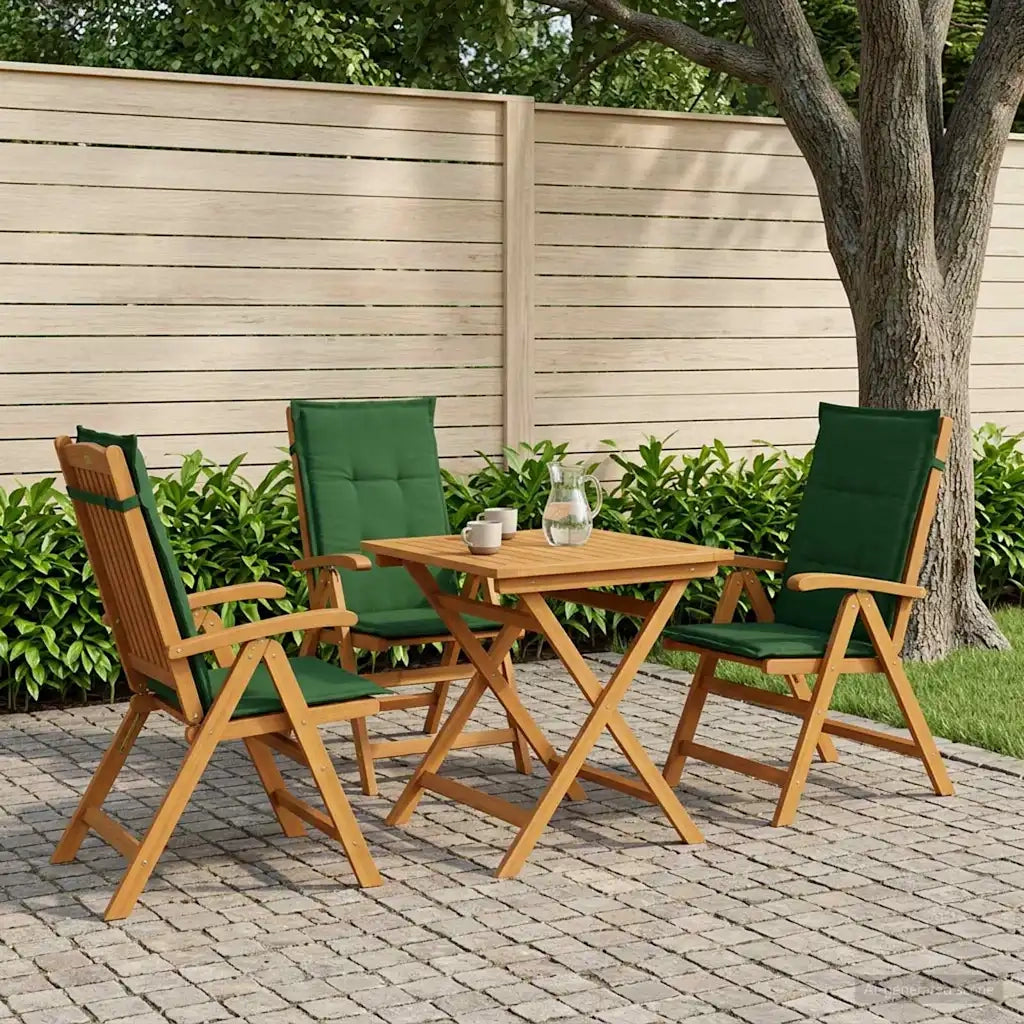 Sedie da giardino reclinabili 3 pz Naturale 42041438