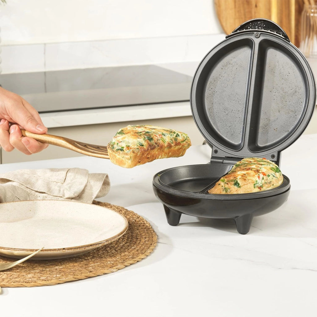 Apparecchio per Omelette Doppia Zona 750 W con Rivestimento Antiaderente Nero MELISSA