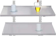 Piastra in acciaio inossidabile per cucina, piastra per parete 800x300 mm, soluzione di archiviazione stabile per bar, caffè, ristoranti, facile da montare