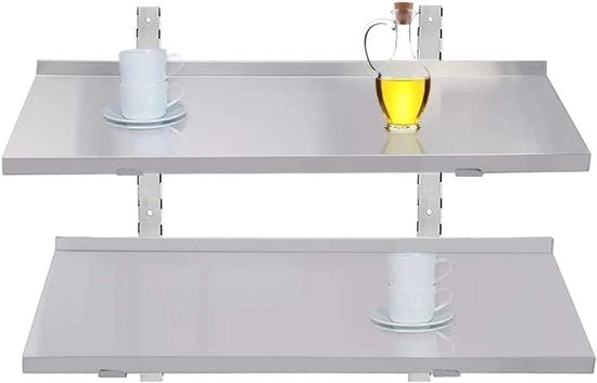 Piastra in acciaio inossidabile per cucina, piastra per parete 800x300 mm, soluzione di archiviazione stabile per bar, caffè, ristoranti, facile da montare